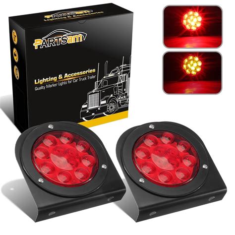 Partsam LED Truck Trailer Tail Lights with Steel Brackets